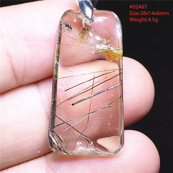 Gold Rutilated Quartz Pendant-ToShay.org