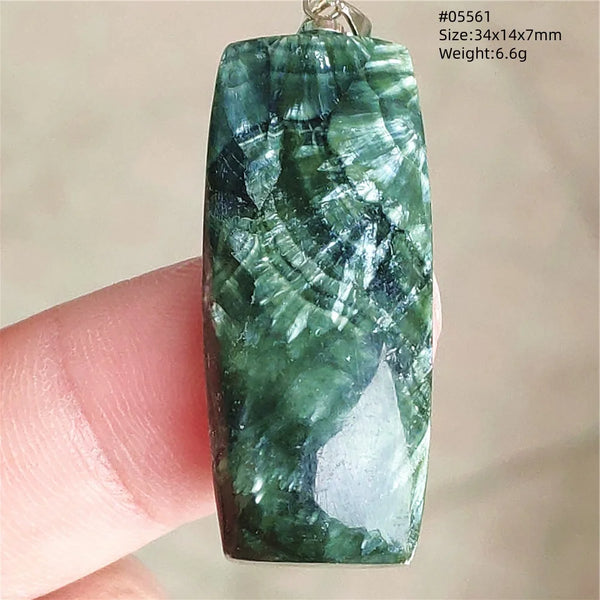 Green Seraphinite Pendant-ToShay.org