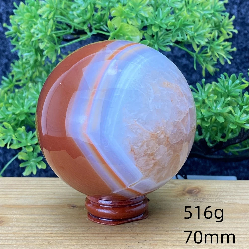 Red Striped Agate Ball-ToShay.org