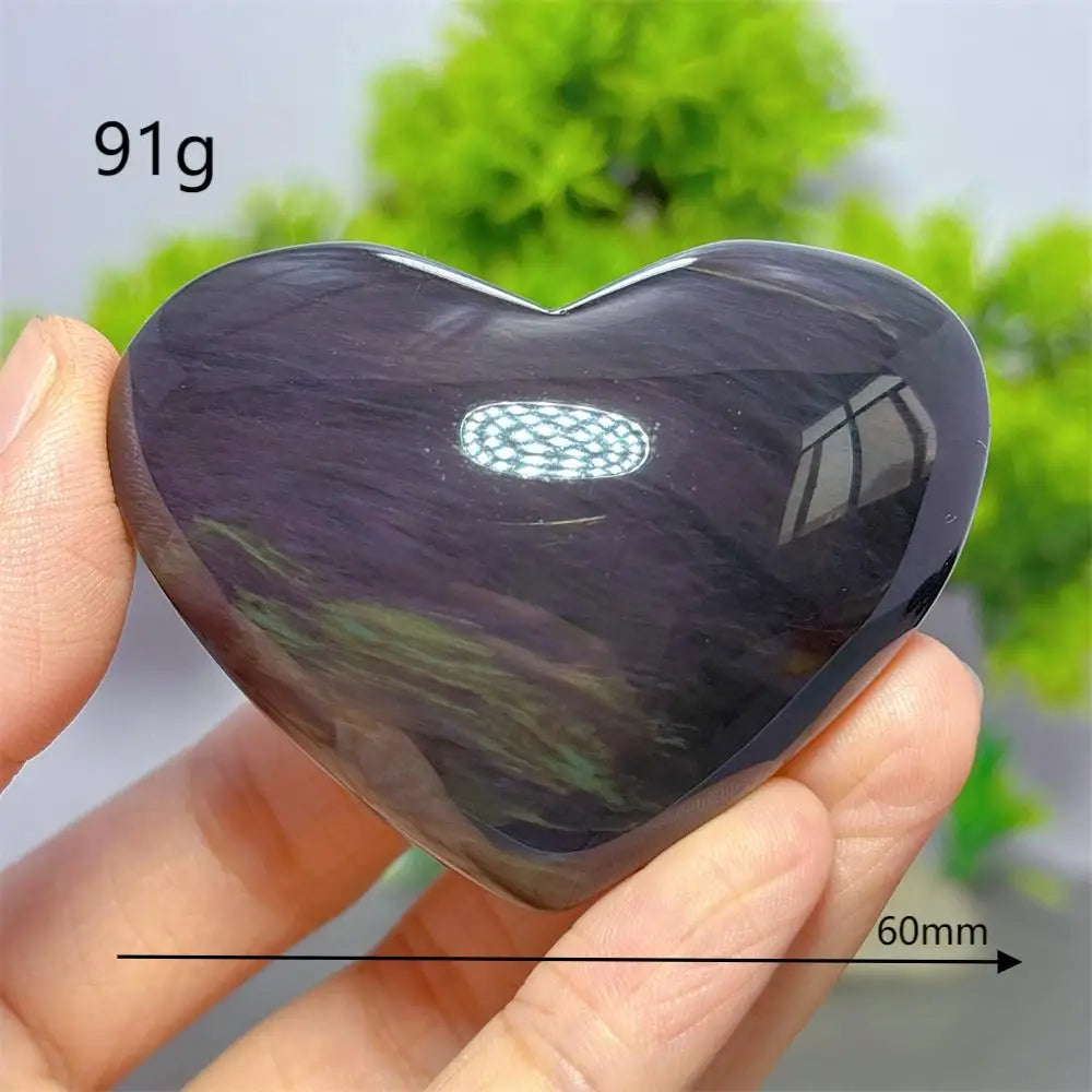 Rainbow Obsidian Heart-ToShay.org