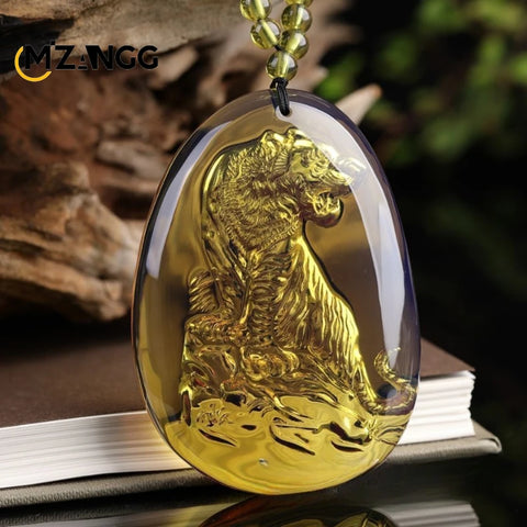 Gold Amber Buddha Pendant-ToShay.org