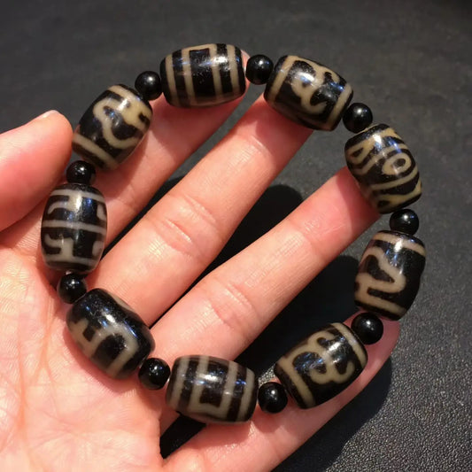 Tibetan Agate Dzi Bracelet-ToShay.org