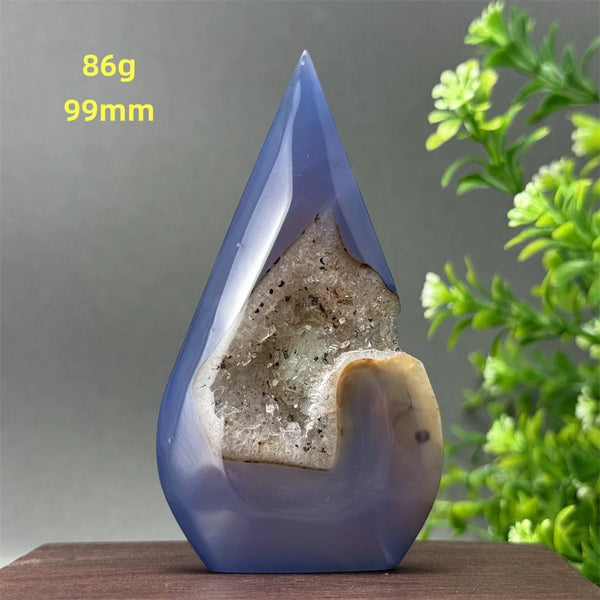 Blue Agate Geode Torch-ToShay.org