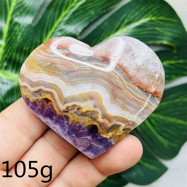 Purple Agate Amethyst Heart-ToShay.org