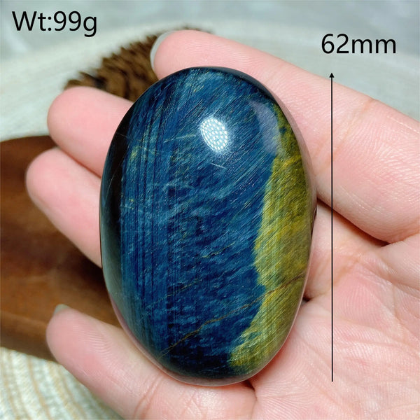 Blue Tiger Eye Palm Stone-ToShay.org