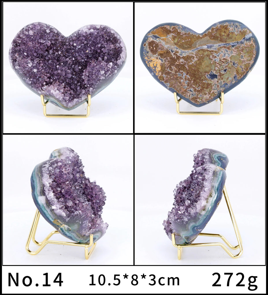 Purple Agate Amethyst Heart-ToShay.org