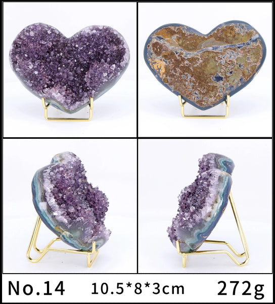 Purple Agate Amethyst Heart-ToShay.org
