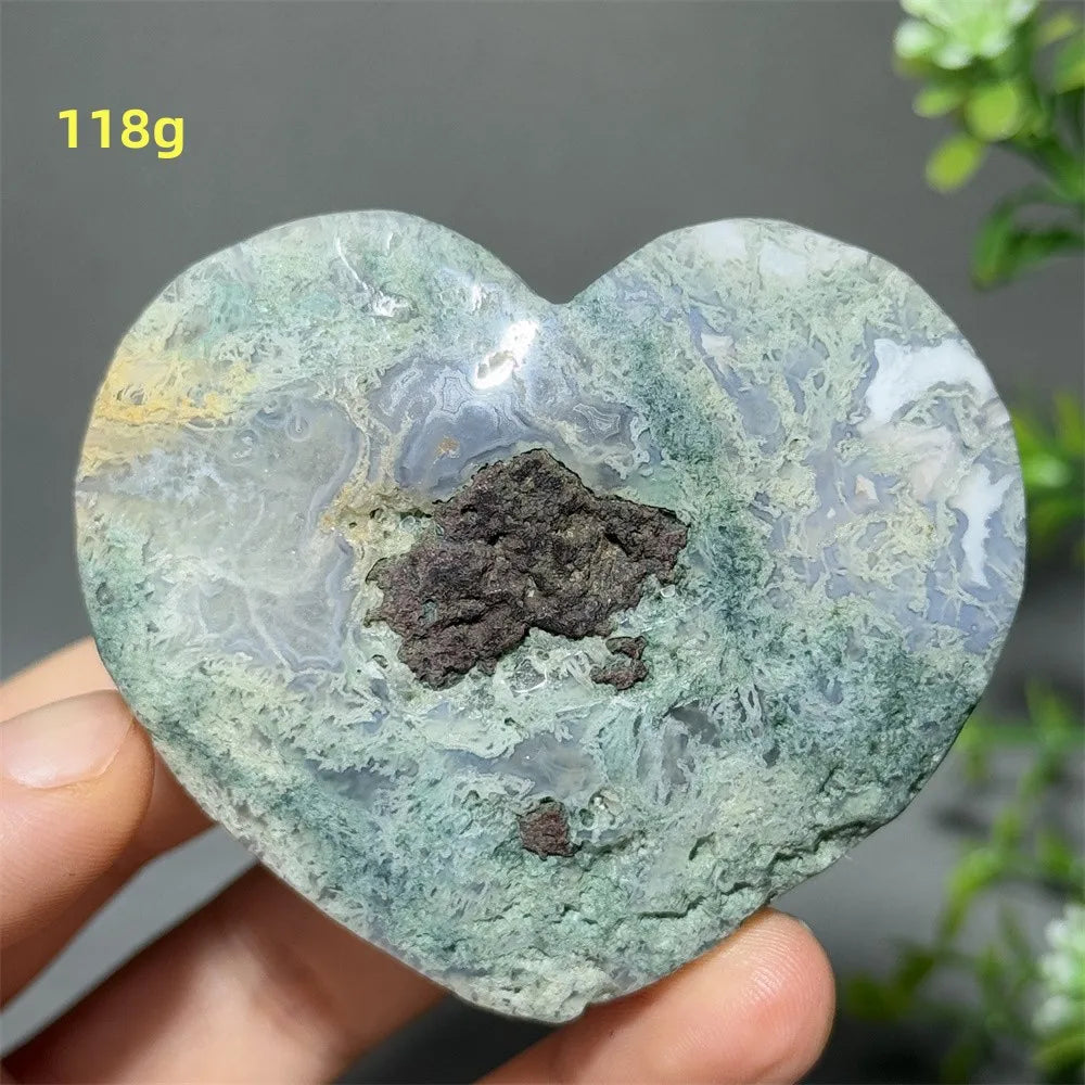 Green Moss Agate Heart-ToShay.org