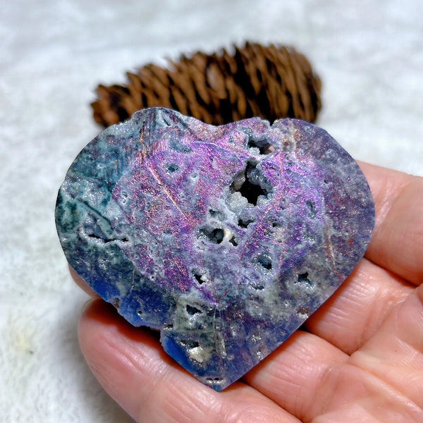 Purple Aura Sphalerite Heart-ToShay.org