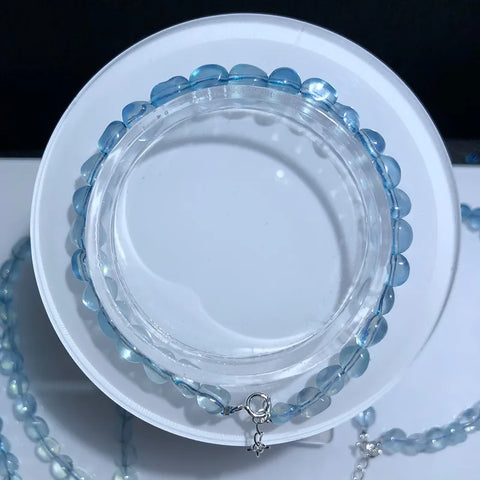 Blue Aquamarine Bracelet-ToShay.org