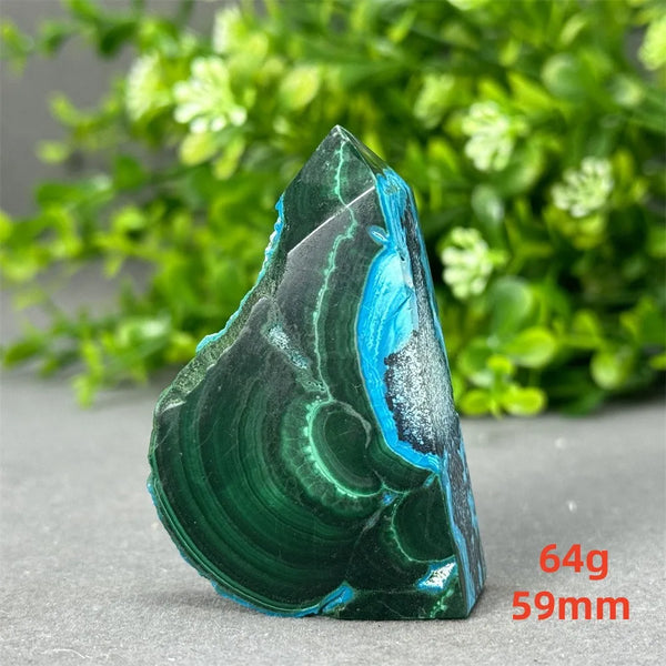 Blue Chrysocolla Malachite Point-ToShay.org