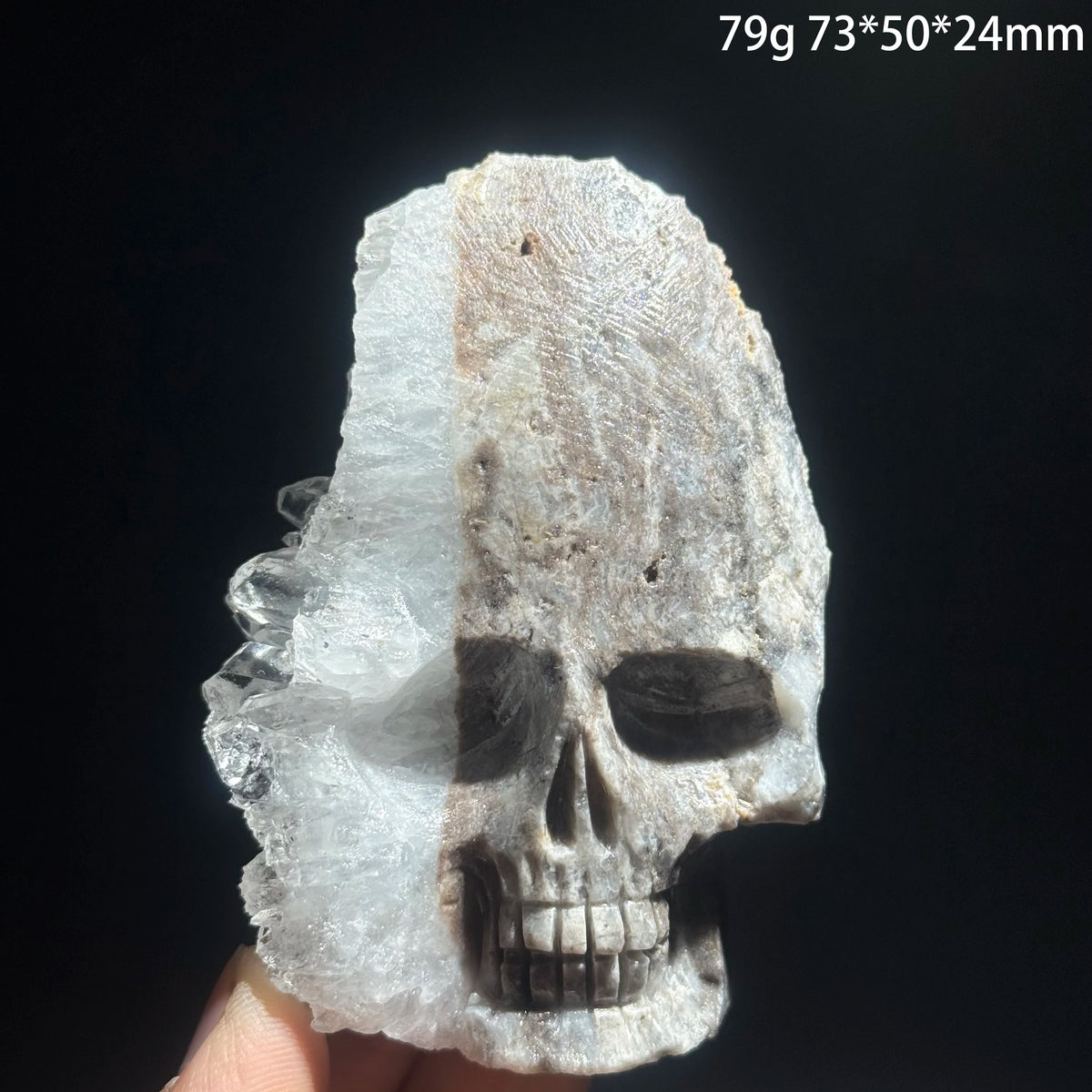 Clear Quartz Cluster Skull-ToShay.org