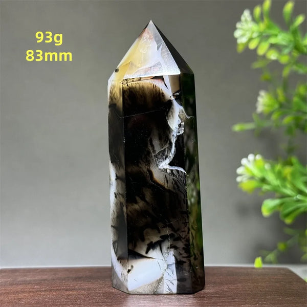 Black Red Agate Stripe Obelisk-ToShay.org