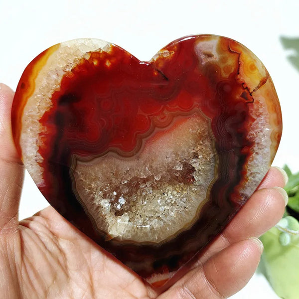 Red Agate Geode Heart-ToShay.org