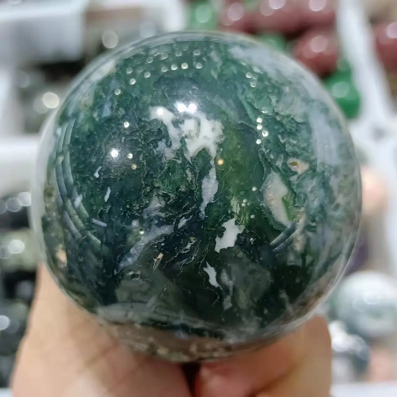 Green Moss Agate Ball-ToShay.org