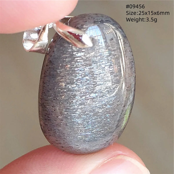 Black Sunstone Moonstone Pendant-ToShay.org