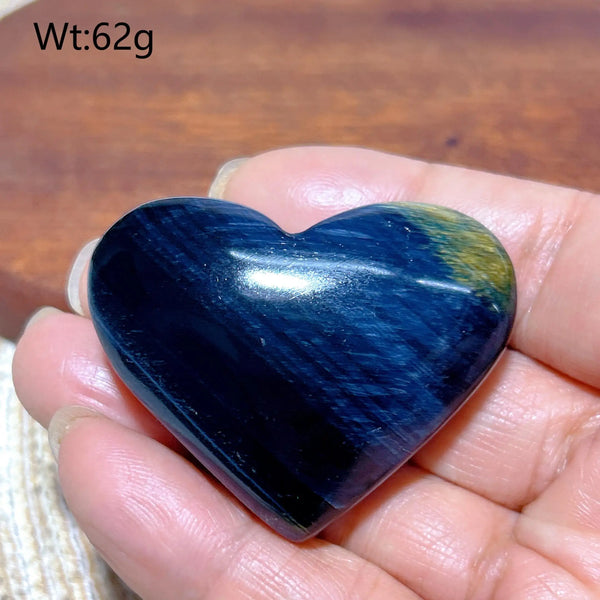 Blue Flash Tiger Eye Heart-ToShay.org