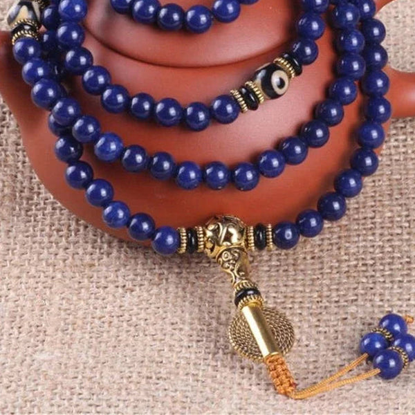 Blue Lapis Lazuli Prayer Mala-ToShay.org