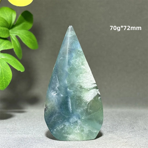 Green Feather Fluorite Torch-ToShay.org