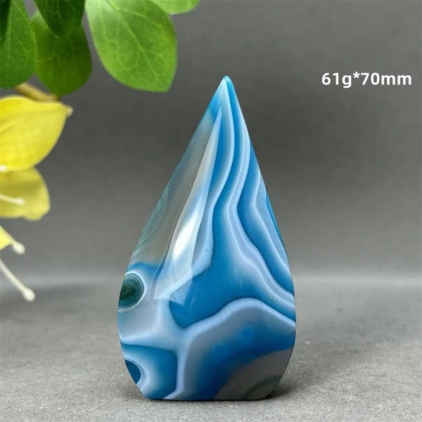 Blue Striped Agate Torch-ToShay.org