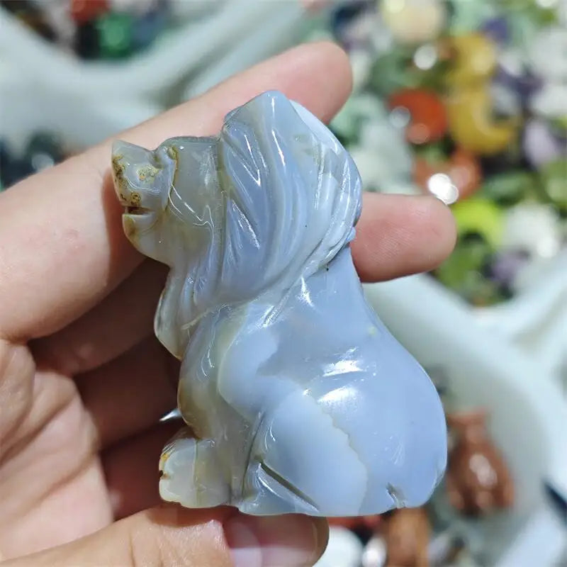 Grey Agate Lion-ToShay.org