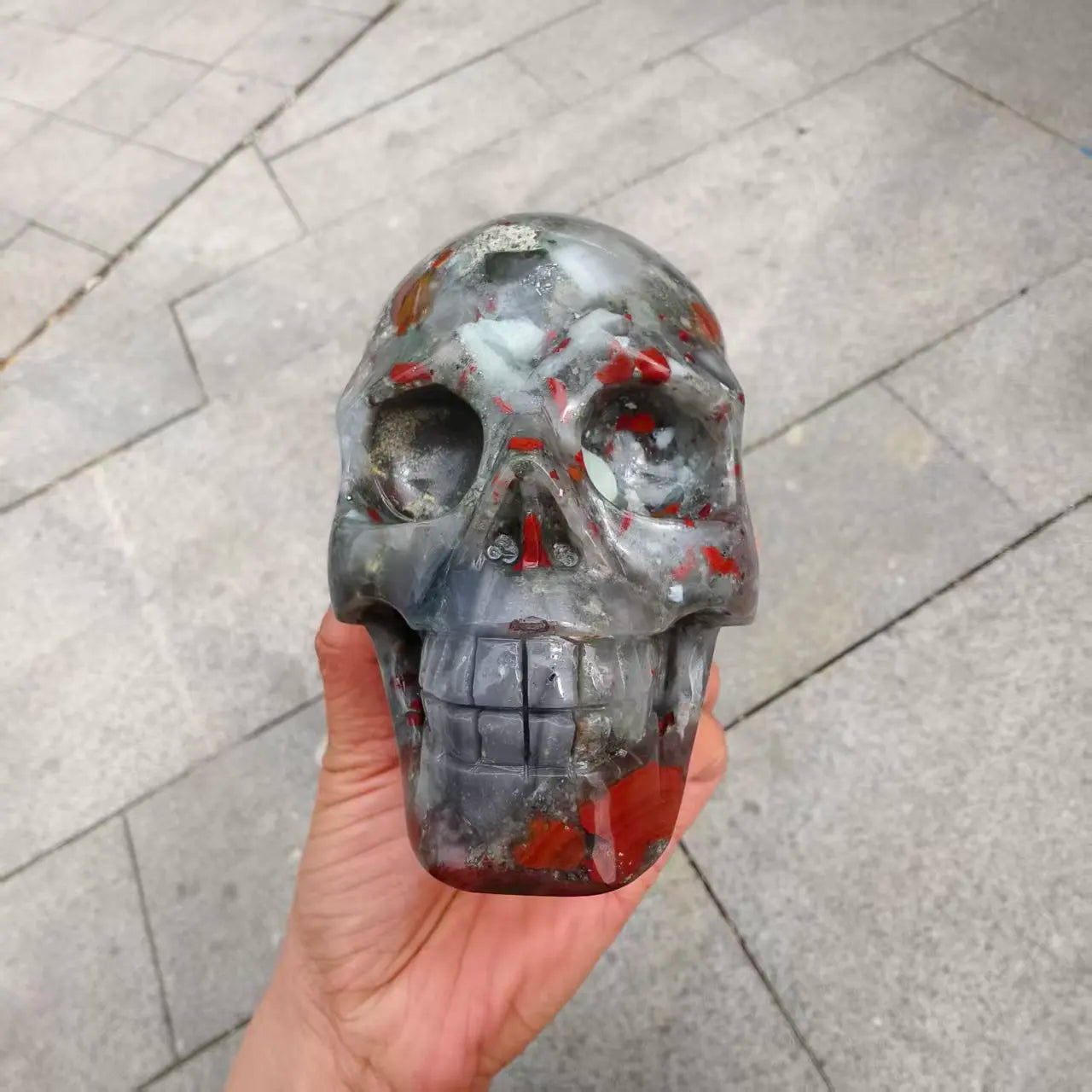 Green Dragons Blood Stone Skull-ToShay.org