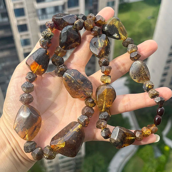 Yellow Amber Necklace-ToShay.org