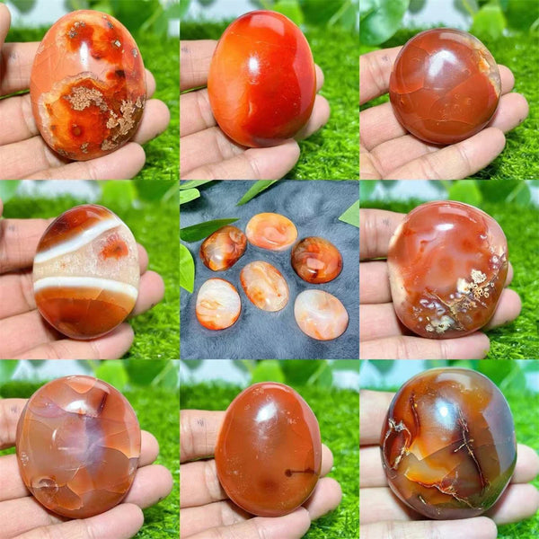 Orange Carnelian Palm Stone-ToShay.org