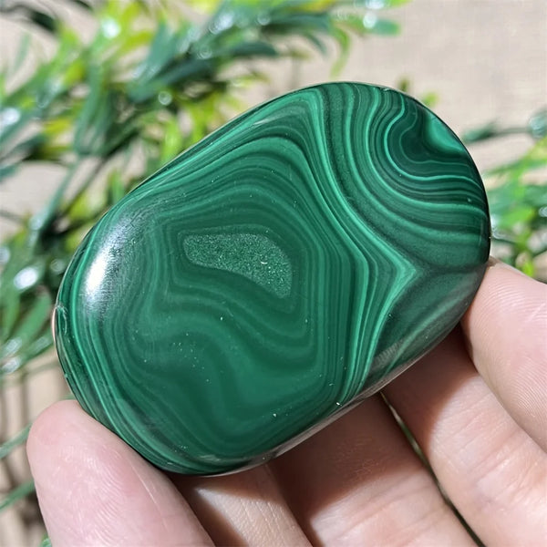 Green Malachite Palm Stone-ToShay.org