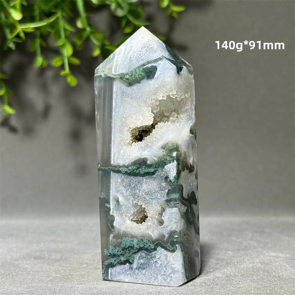 Green Aquatic Agate Tower-ToShay.org