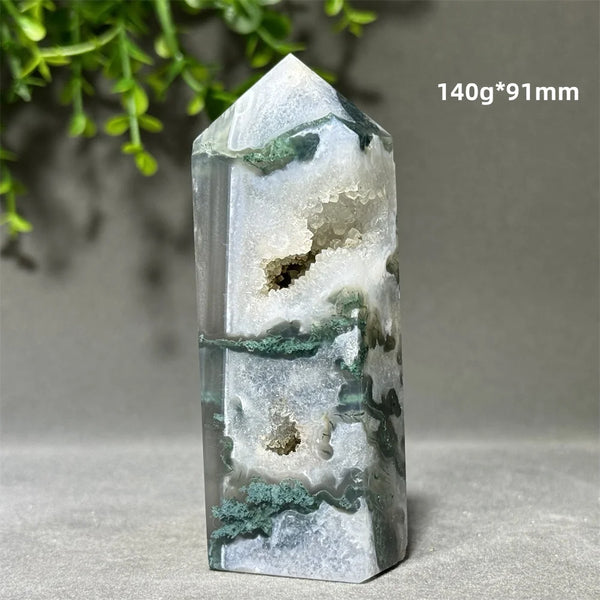 Green Aquatic Agate Tower-ToShay.org