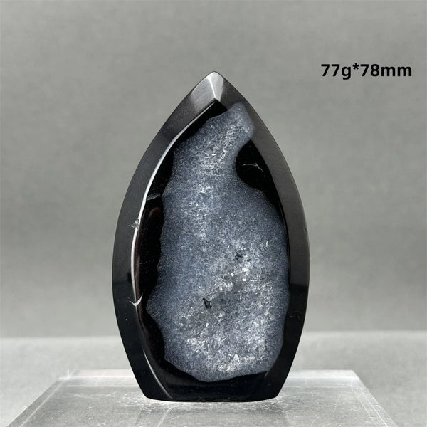Black Agate Geode Torch-ToShay.org