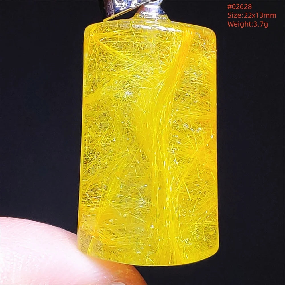 Gold Rutilated Quartz Pendant-ToShay.org