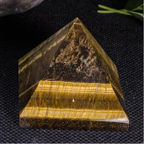 Yellow Tigers Eye Stone Pyramid-ToShay.org