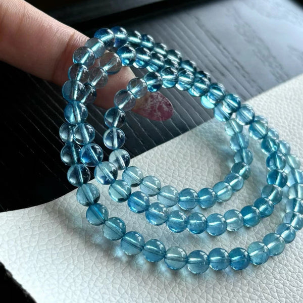 Blue Aquamarine Wrap Bracelet-ToShay.org