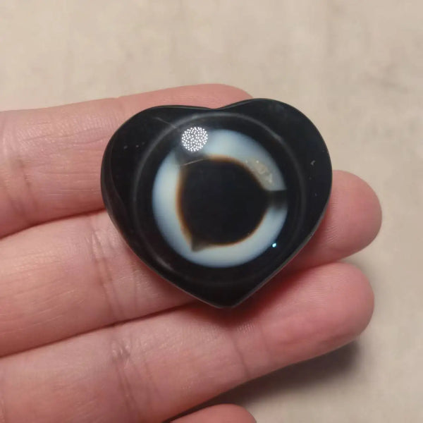 Tibetan Agate Dzi Heart-ToShay.org
