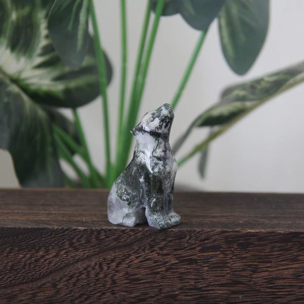 Mixed Crystal Wolf Statues-ToShay.org