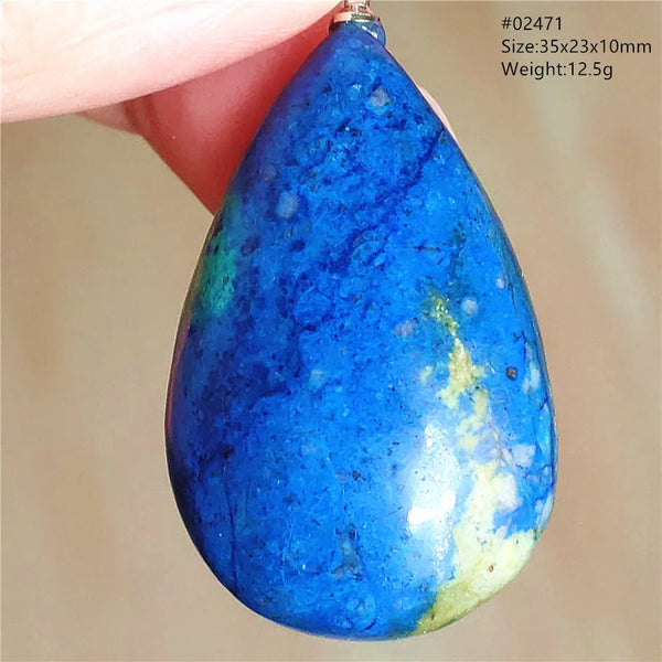 Blue Azulite Malachite Pendant-ToShay.org