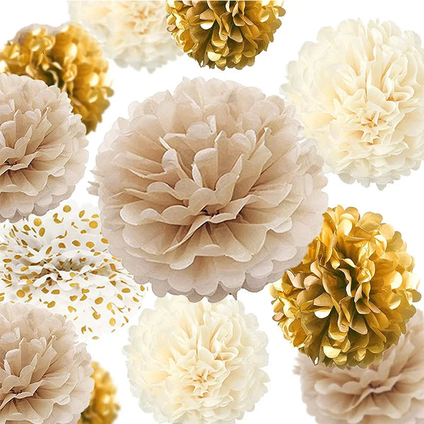 Gold Champagne Paper Decorations-ToShay.org