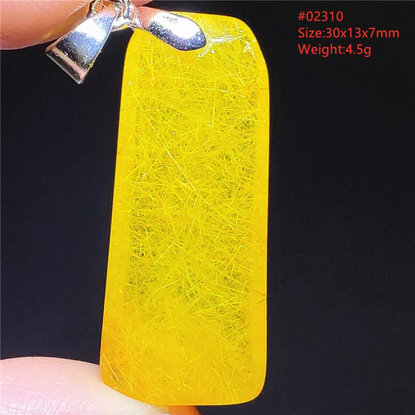 Gold Rutilated Quartz Pendant-ToShay.org