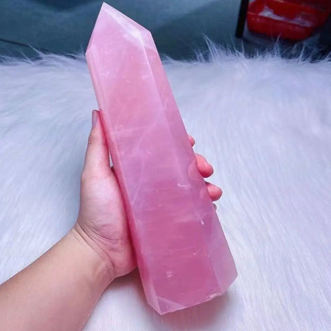 Pink Rose Quartz Obelisk-ToShay.org