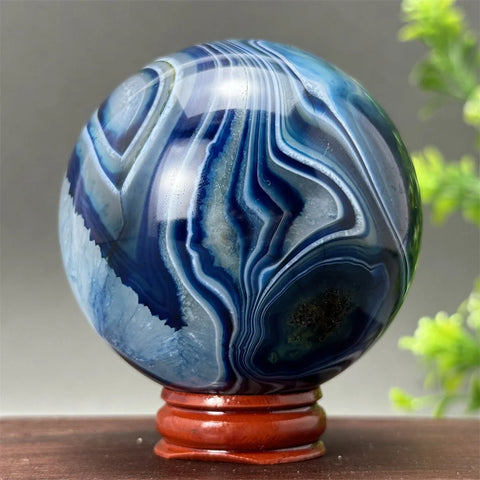 Blue Agate Ball-ToShay.org