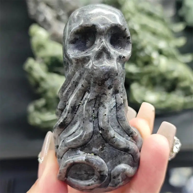 Grey Yooperlite Octopus Skull-ToShay.org