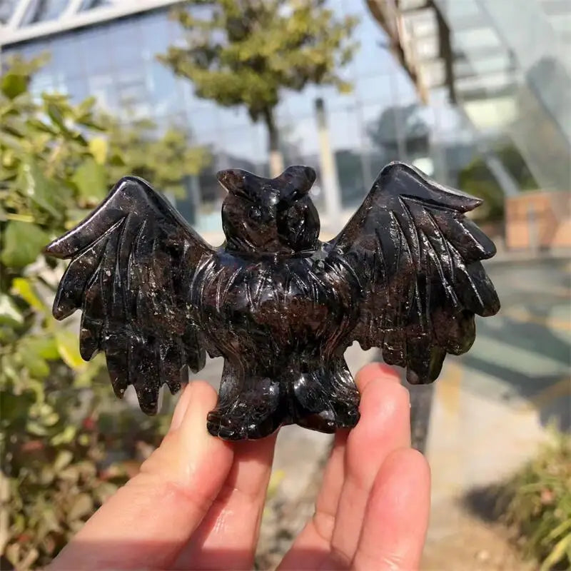 Red Garnet Stone Owl-ToShay.org