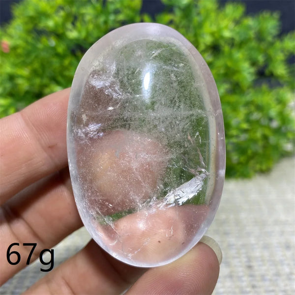 Clear Crystal Palm Stone-ToShay.org