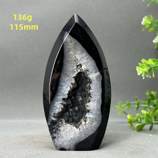 Black Onyx Geode Torch-ToShay.org