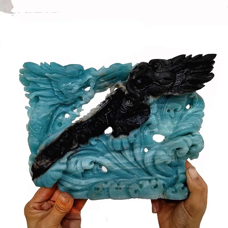 Blue Amazonite Crystal Dragon-ToShay.org