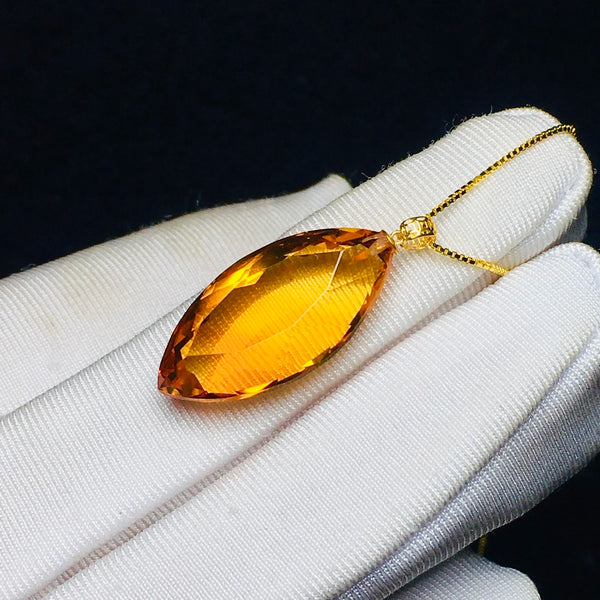 Yellow Citrine Quartz Pendant-ToShay.org