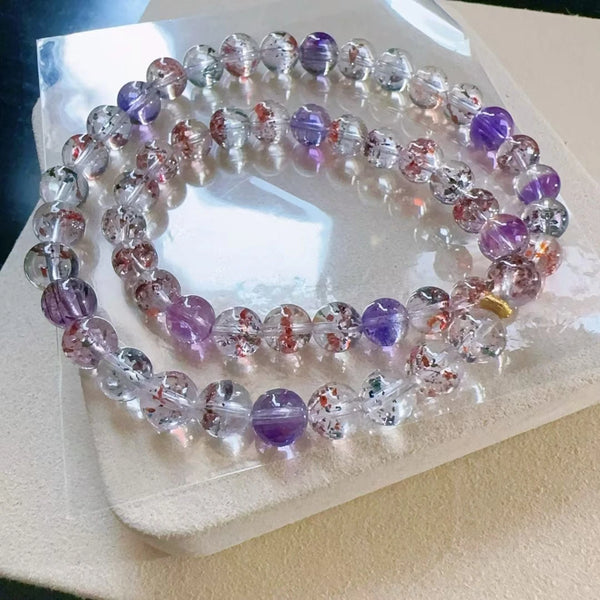 Clear Super Seven Wrap Bracelet-ToShay.org