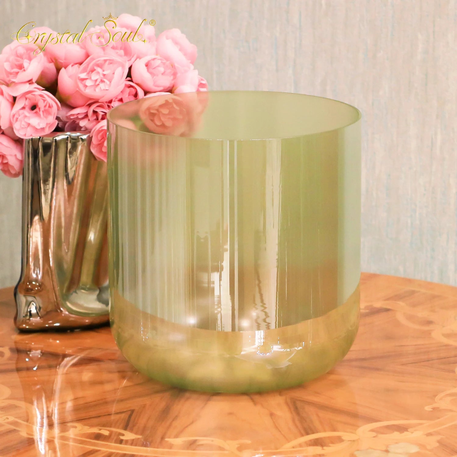 Green Crystal Singing Bowl-ToShay.org
